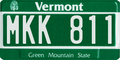 VT license plate MKK811
