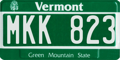 VT license plate MKK823