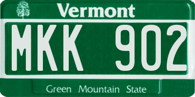 VT license plate MKK902