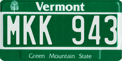 VT license plate MKK943