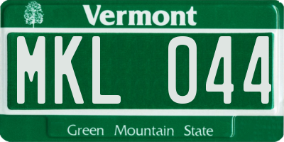 VT license plate MKL044