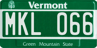 VT license plate MKL066