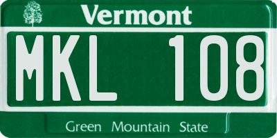 VT license plate MKL108