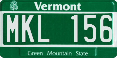 VT license plate MKL156
