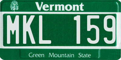VT license plate MKL159