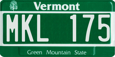 VT license plate MKL175