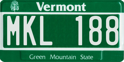 VT license plate MKL188