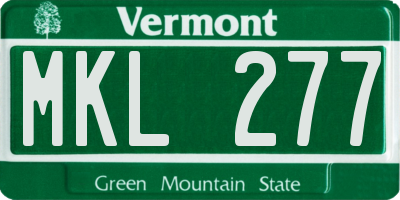 VT license plate MKL277