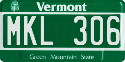 VT license plate MKL306