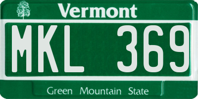 VT license plate MKL369