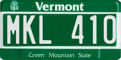 VT license plate MKL410