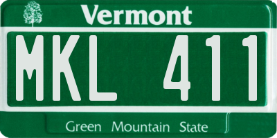 VT license plate MKL411