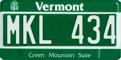 VT license plate MKL434