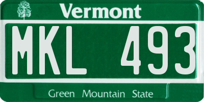 VT license plate MKL493