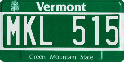 VT license plate MKL515