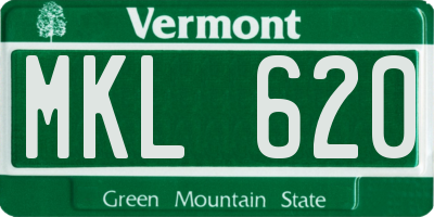 VT license plate MKL620