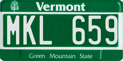 VT license plate MKL659