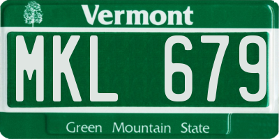 VT license plate MKL679