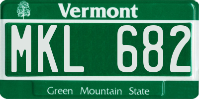 VT license plate MKL682