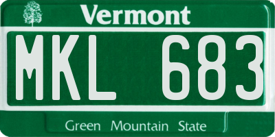 VT license plate MKL683