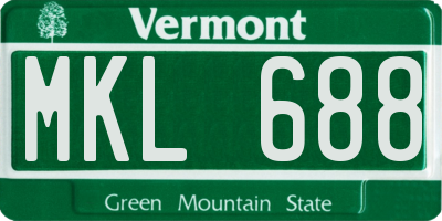 VT license plate MKL688