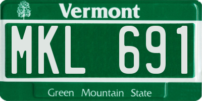 VT license plate MKL691