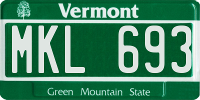 VT license plate MKL693