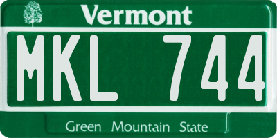VT license plate MKL744