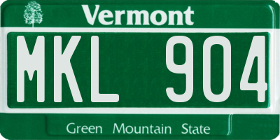 VT license plate MKL904