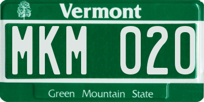 VT license plate MKM020