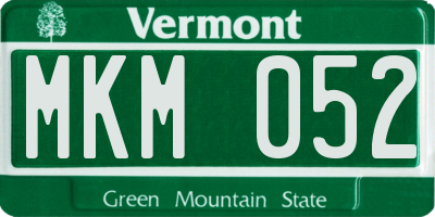VT license plate MKM052