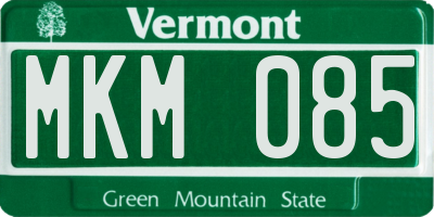 VT license plate MKM085