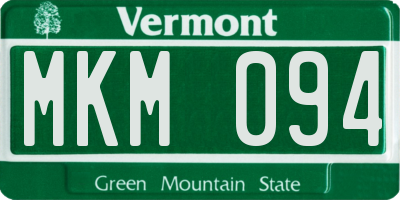 VT license plate MKM094