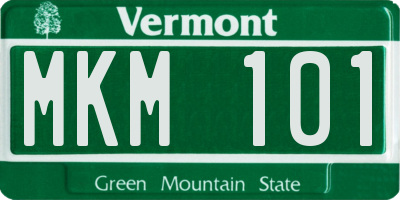 VT license plate MKM101