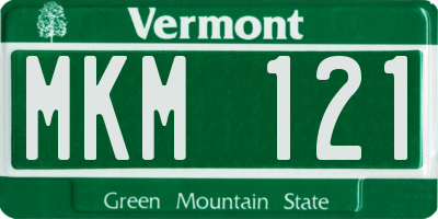 VT license plate MKM121