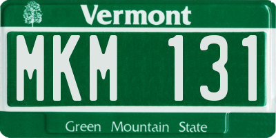VT license plate MKM131