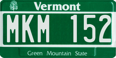 VT license plate MKM152