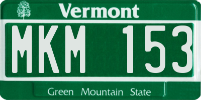 VT license plate MKM153