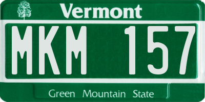 VT license plate MKM157