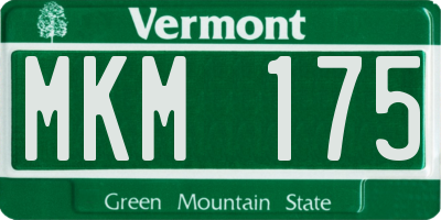 VT license plate MKM175