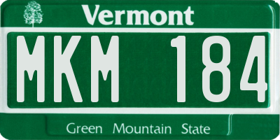VT license plate MKM184