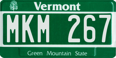 VT license plate MKM267