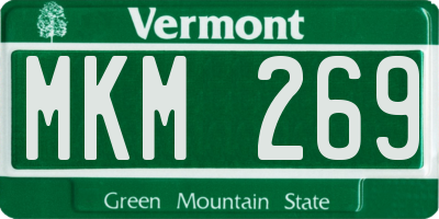 VT license plate MKM269