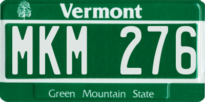 VT license plate MKM276