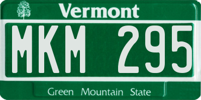 VT license plate MKM295