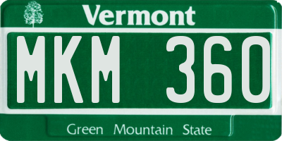 VT license plate MKM360