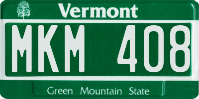 VT license plate MKM408