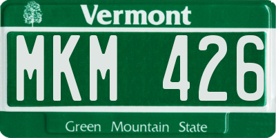VT license plate MKM426