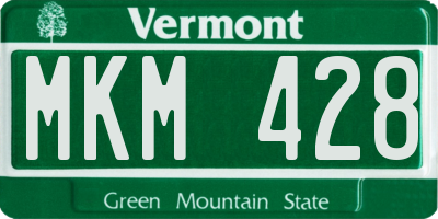 VT license plate MKM428