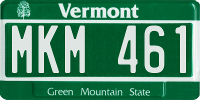 VT license plate MKM461